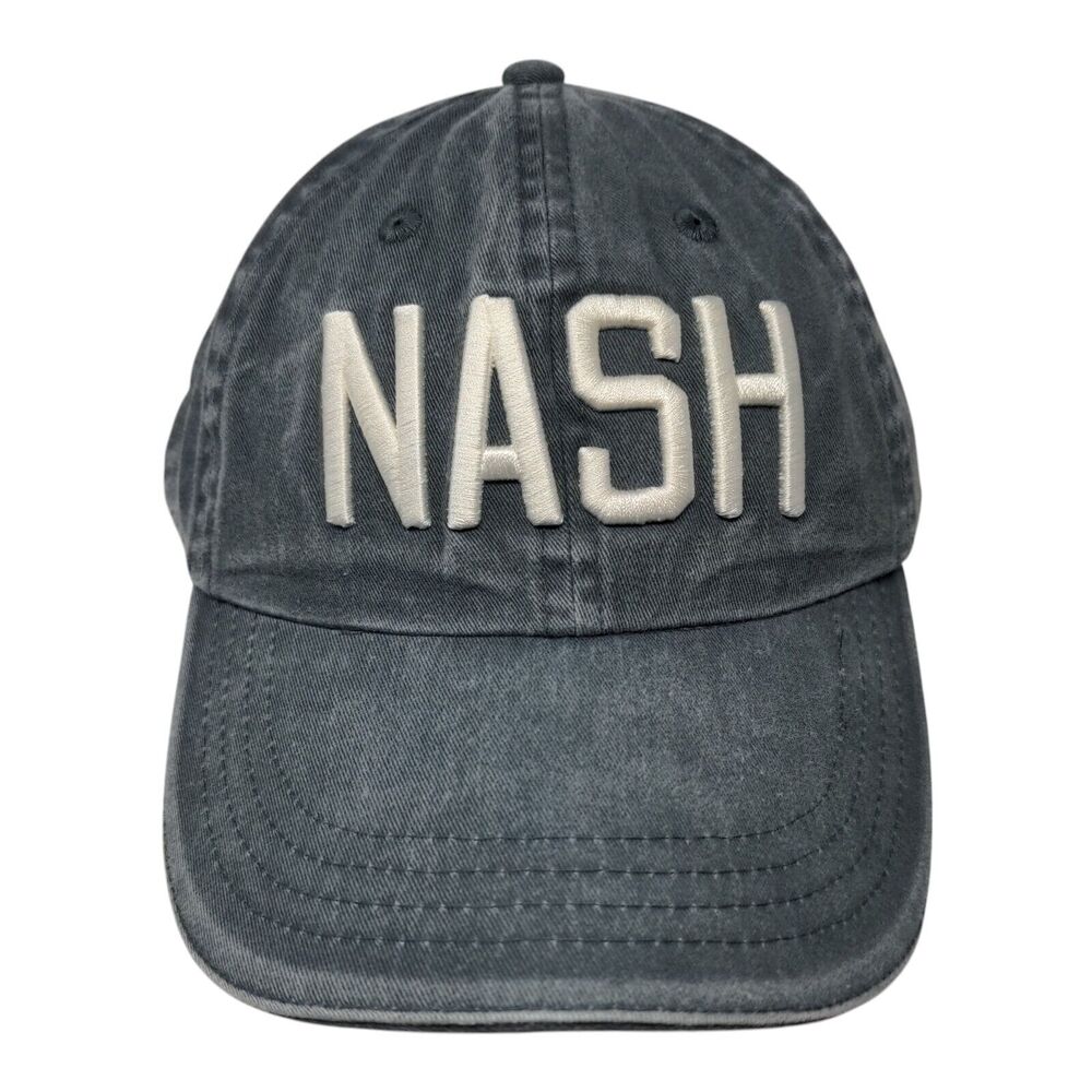 Nash Slideback Hat Gray One Size Adjustable Embroidered 6 Panel Revv